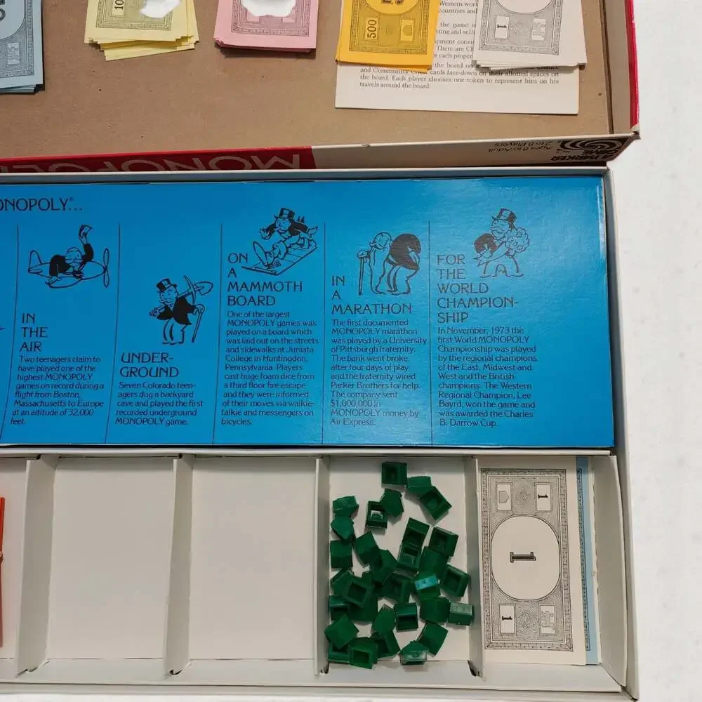 Parker Brothers Monopoly Vintage 1974 Real Estate Trading Board Game Classic USA